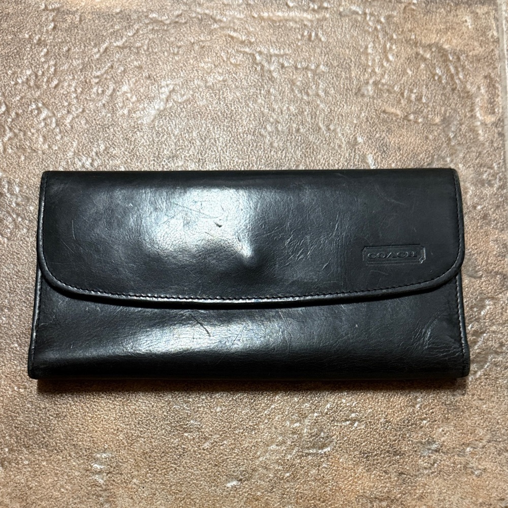 Coach Black Leather Wallet
